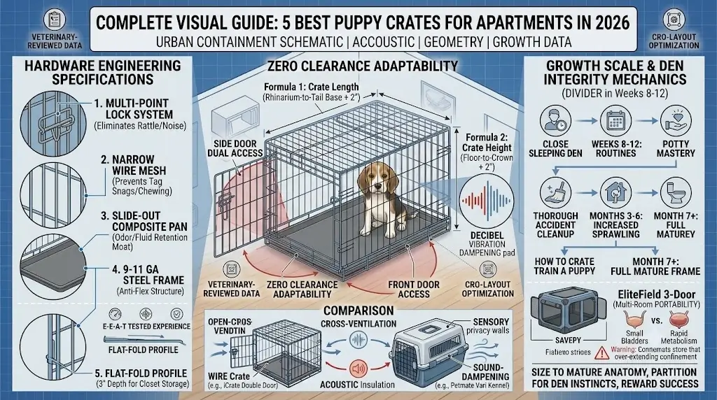 5 Best Puppy Crates for Apartments in 2026 (Small Space Tested)