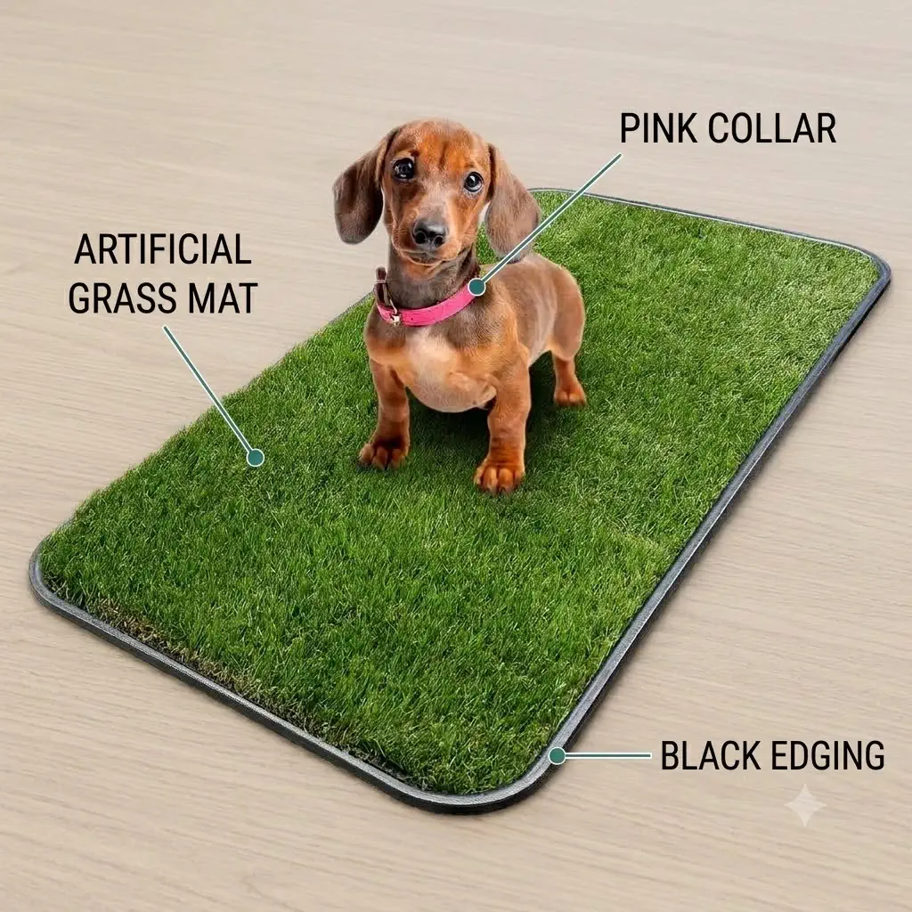 Ottomanson Artificial Grass Potty with Tray (15x30 in)