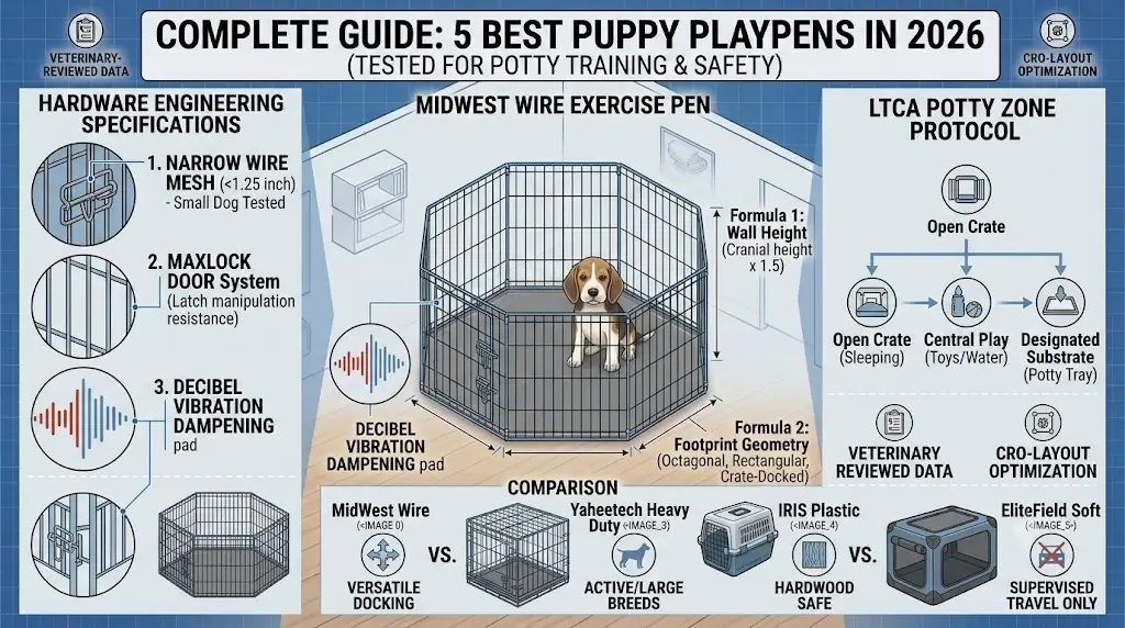 5 Best Puppy Playpens in 2026: Tested for Safety & Escapes
