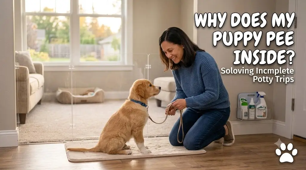 Why Puppy Pees Right After Coming Inside? (Causes & Fix)