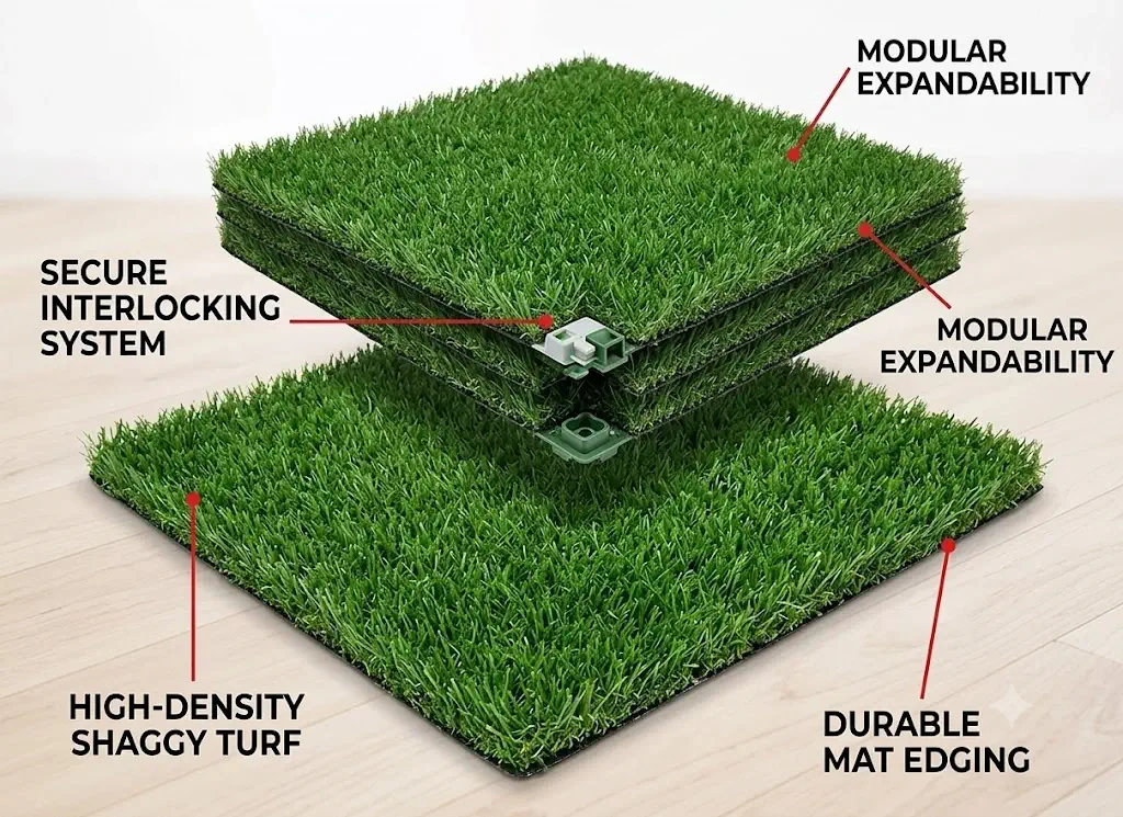 LOOBANI Dog Grass Pee Pads (2-Pack, 14x18 in) — Best Budget Replacement Mats