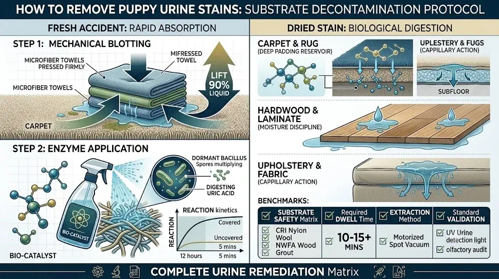 How to Remove Puppy Urine Stains: Step-by-Step Guide (2026)