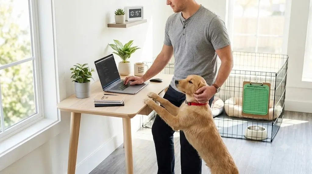 House Training a Puppy When You Work From Home: Full Guide