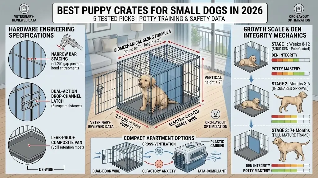 5 Best Puppy Crates for Small Dogs in 2026: Tested for Safety