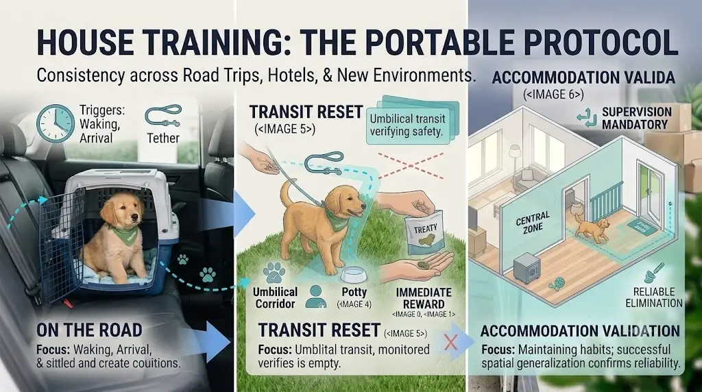 House Training a Puppy While Traveling: Road Trips & Hotels