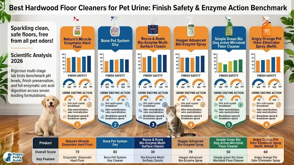 Best hardwood floor cleaners for pet urine benchmarked for finish safety and enzyme action