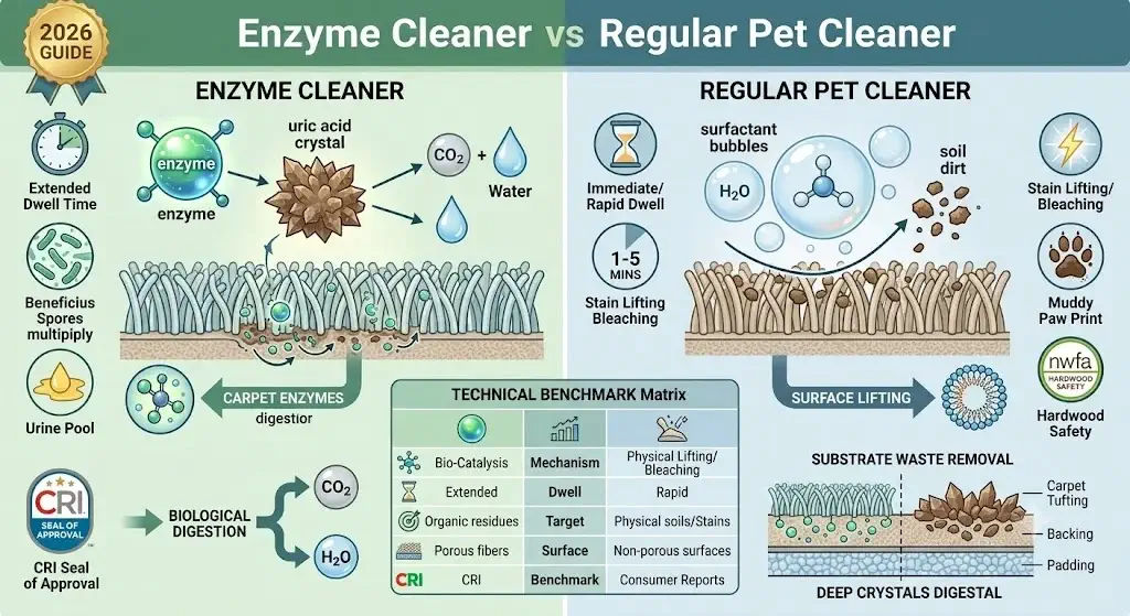 Enzyme Cleaner vs Regular Pet Cleaner: Which Should You Use? (2026 Guide)