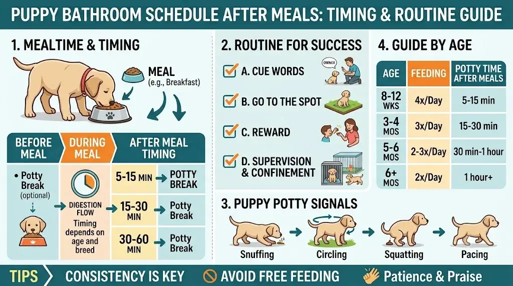 Puppy Bathroom Schedule After Meals: Timing & Routine Guide