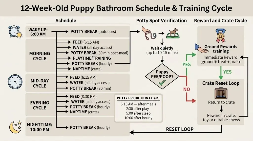 12-Week-Old Puppy Bathroom Schedule: 2026 Routine Guide